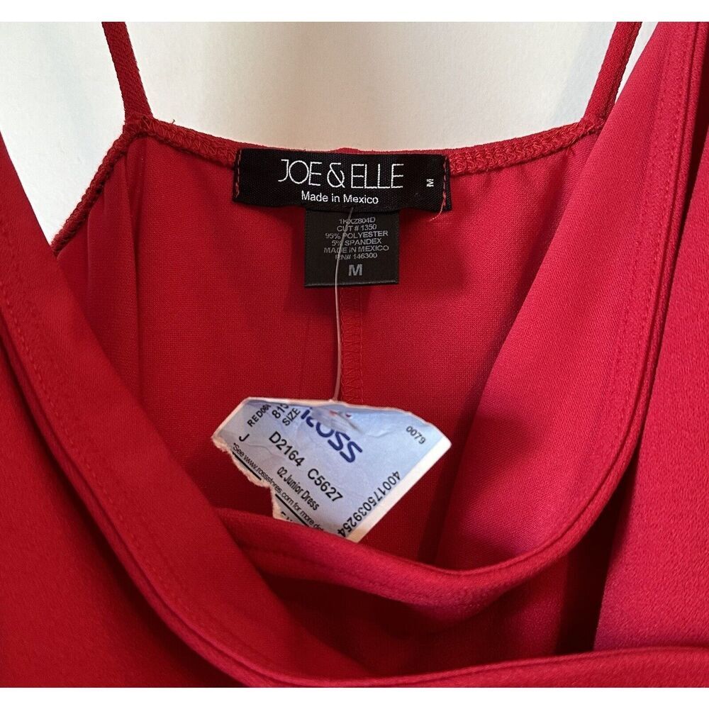Joe & Elle Asymmetrical Hem Red Bodycon Dress Size Medium NEW - Picture 3 of 3